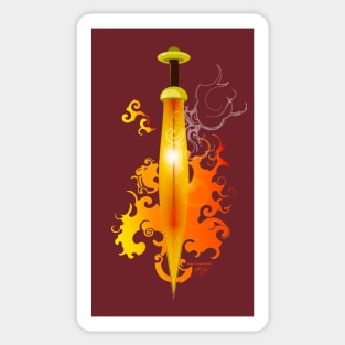 Flaming Sword Sticker